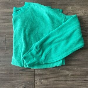 Aerie Vibrant Green Crew Neck Sweater